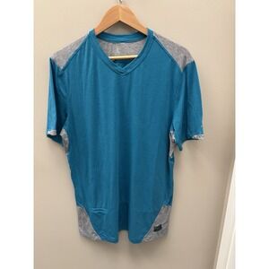 Brooks pure Project men's T-shirt large blue and gray short sleeved